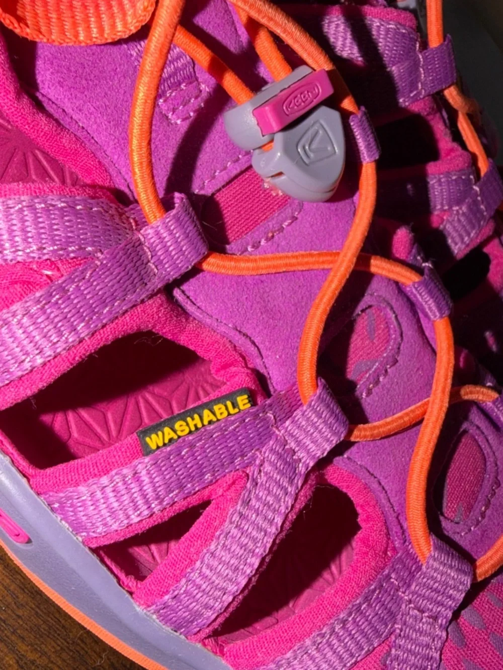 Keen Moxie Pink Orange Sneaker Sandal Youth Big Kids Size 5 Hiking